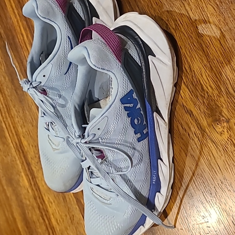 HOKA® Women's 8 Elevon 2 Running/Training Shoe in Ballad Blue/Dazzling Blue - Picture 5 of 8